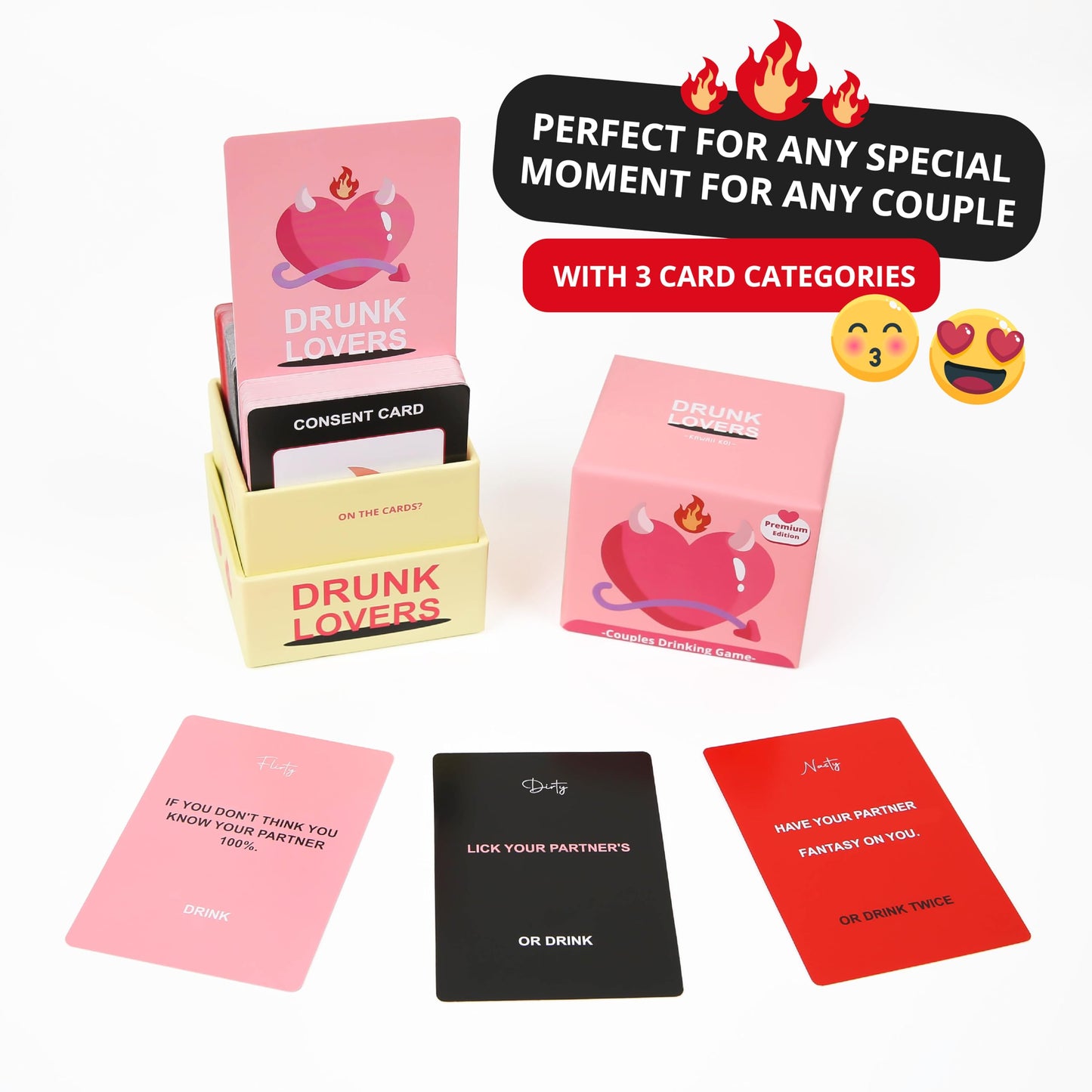 "Drunk Lovers – Premium Card Game for Uninhibited Date Nights"