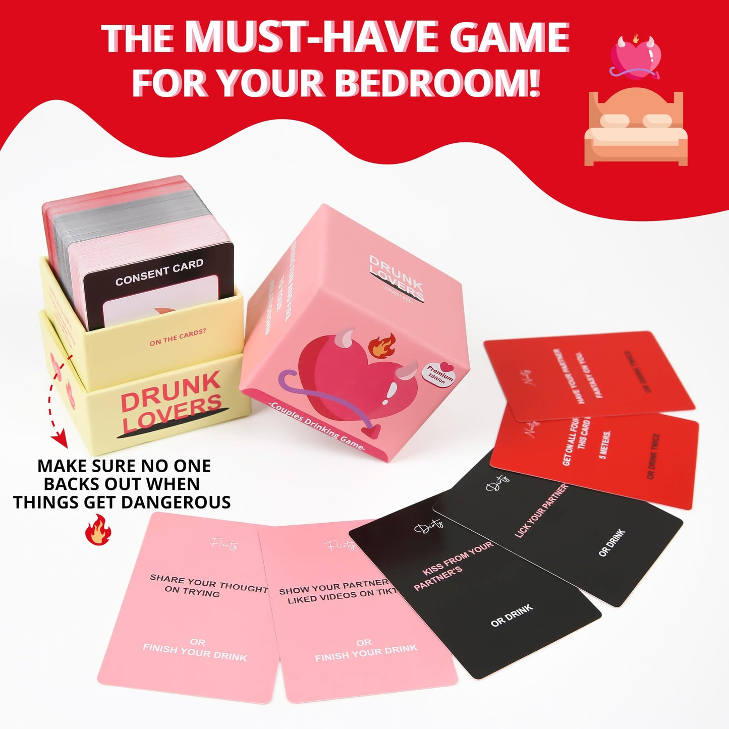 "Drunk Lovers – Premium Card Game for Uninhibited Date Nights"